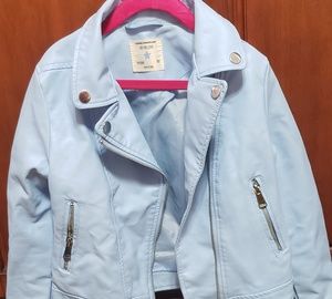 Girls Faux LEATHER Moto Jacket Size 7/8